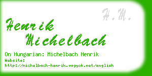 henrik michelbach business card